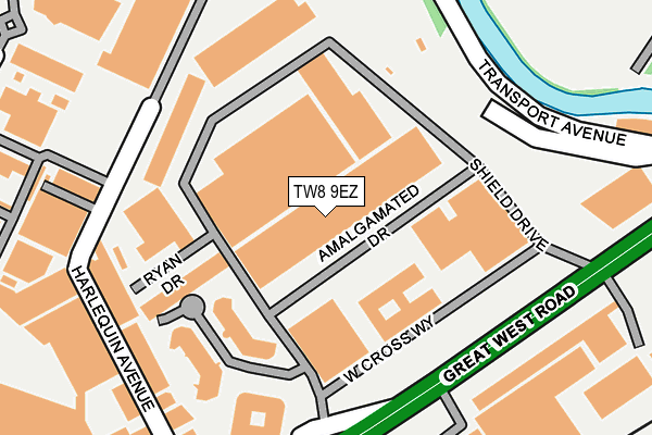 TW8 9EZ map - OS OpenMap – Local (Ordnance Survey)