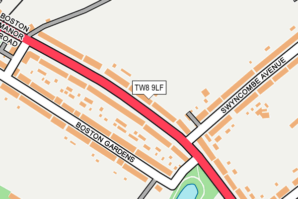 TW8 9LF map - OS OpenMap – Local (Ordnance Survey)