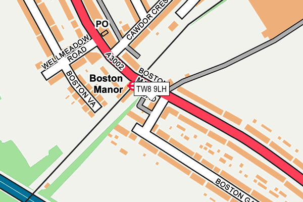 TW8 9LH map - OS OpenMap – Local (Ordnance Survey)