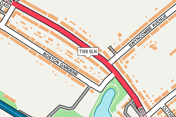 TW8 9LN map - OS OpenMap – Local (Ordnance Survey)
