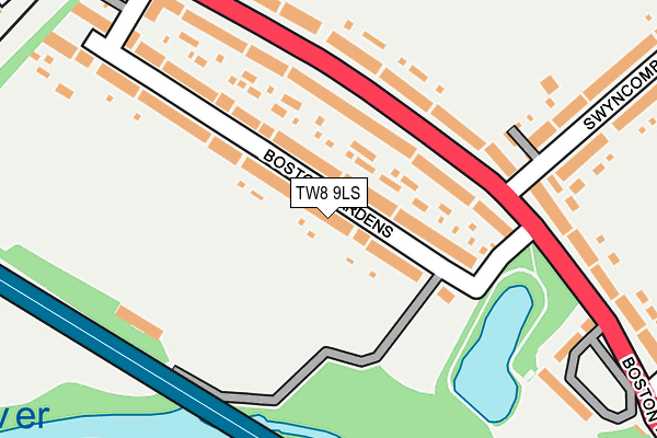 TW8 9LS map - OS OpenMap – Local (Ordnance Survey)