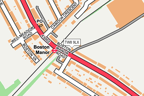 TW8 9LX map - OS OpenMap – Local (Ordnance Survey)