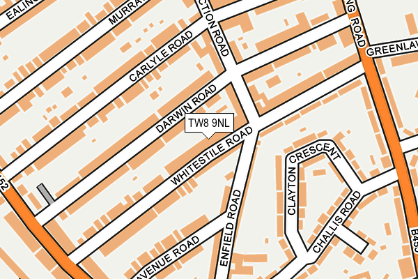 TW8 9NL map - OS OpenMap – Local (Ordnance Survey)