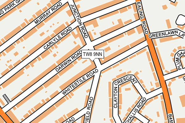 TW8 9NN map - OS OpenMap – Local (Ordnance Survey)