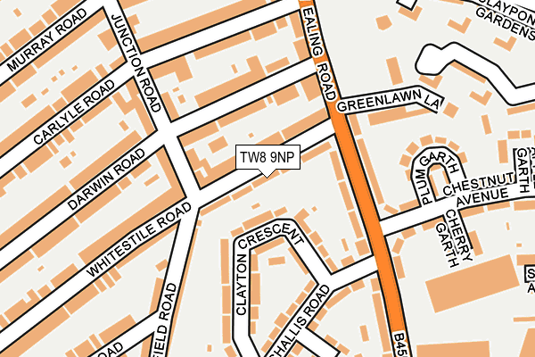TW8 9NP map - OS OpenMap – Local (Ordnance Survey)
