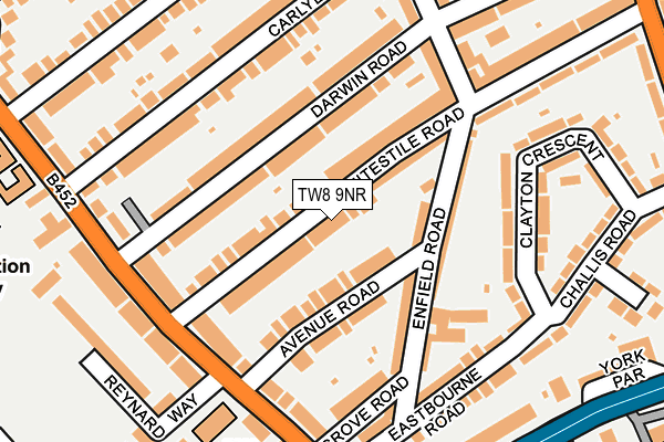 TW8 9NR map - OS OpenMap – Local (Ordnance Survey)