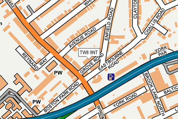 TW8 9NT map - OS OpenMap – Local (Ordnance Survey)