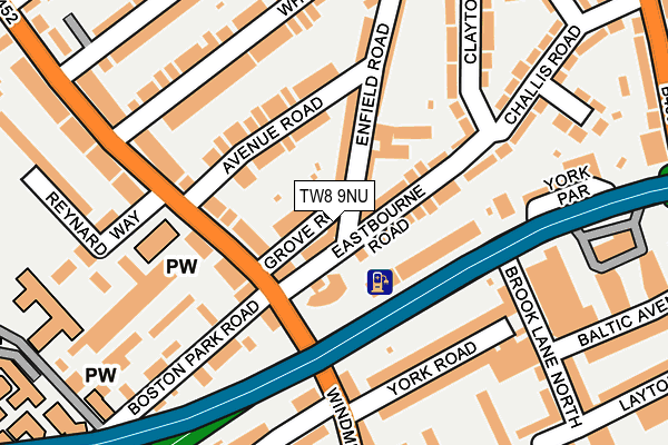 TW8 9NU map - OS OpenMap – Local (Ordnance Survey)