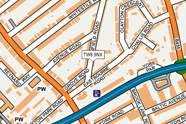 TW8 9NX map - OS OpenMap – Local (Ordnance Survey)