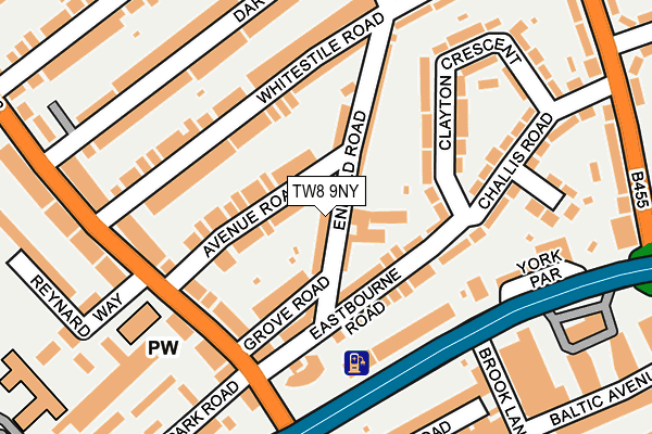 TW8 9NY map - OS OpenMap – Local (Ordnance Survey)