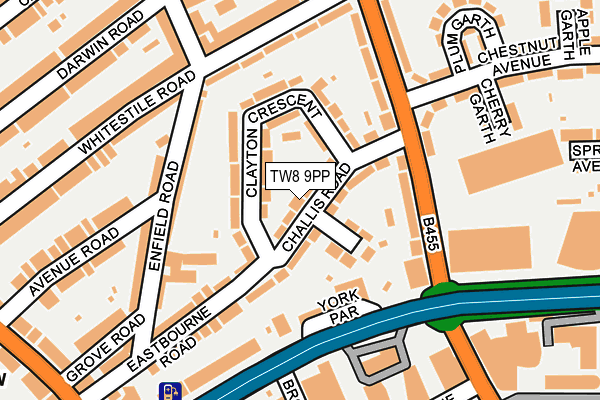 TW8 9PP map - OS OpenMap – Local (Ordnance Survey)