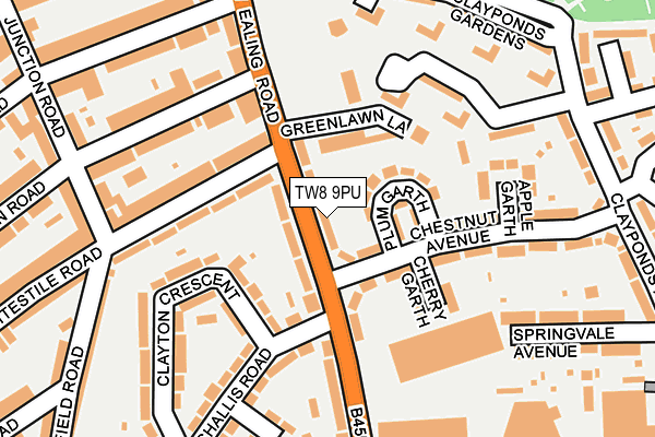 TW8 9PU map - OS OpenMap – Local (Ordnance Survey)