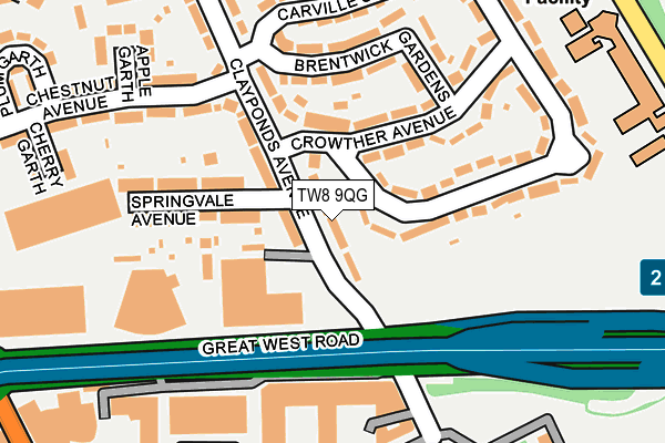 TW8 9QG map - OS OpenMap – Local (Ordnance Survey)