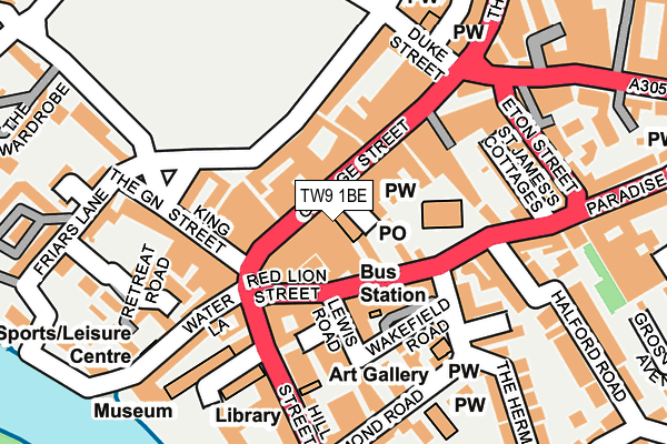 TW9 1BE map - OS OpenMap – Local (Ordnance Survey)