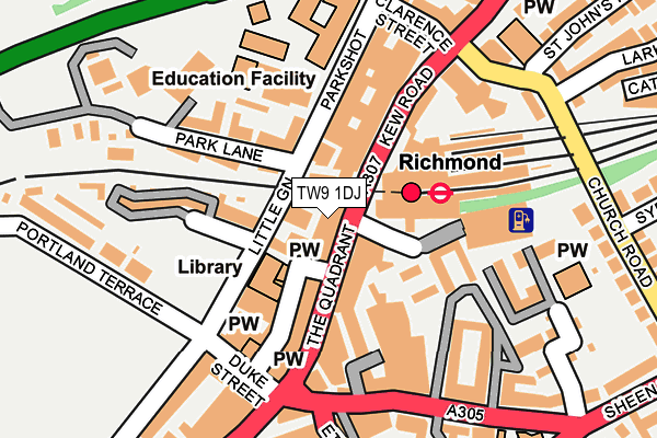 Map of RICHMOND SPA LTD at local scale