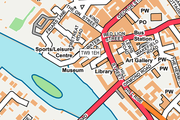 TW9 1EH map - OS OpenMap – Local (Ordnance Survey)