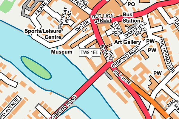 TW9 1EL map - OS OpenMap – Local (Ordnance Survey)