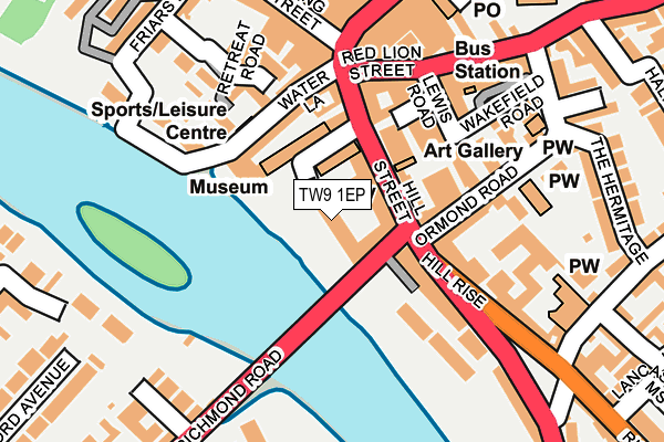 TW9 1EP map - OS OpenMap – Local (Ordnance Survey)