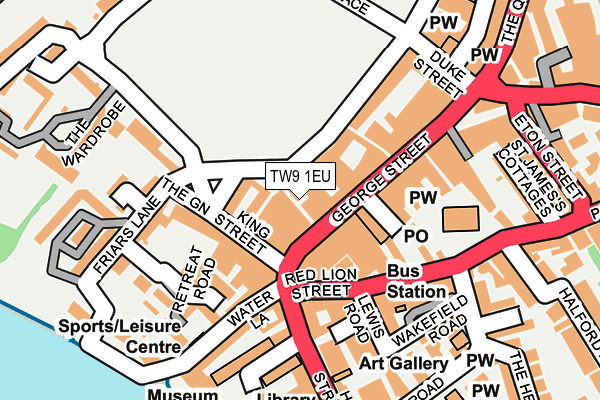TW9 1EU map - OS OpenMap – Local (Ordnance Survey)