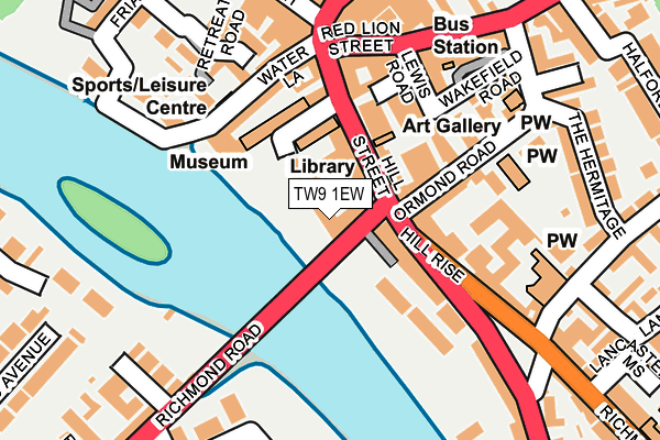 TW9 1EW map - OS OpenMap – Local (Ordnance Survey)