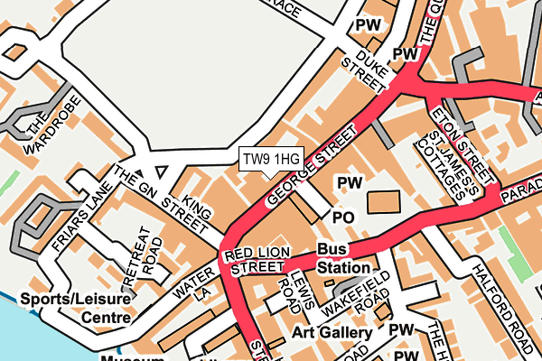 TW9 1HG map - OS OpenMap – Local (Ordnance Survey)