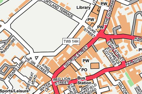 TW9 1HH map - OS OpenMap – Local (Ordnance Survey)