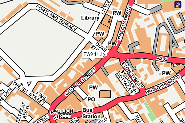 TW9 1HJ map - OS OpenMap – Local (Ordnance Survey)