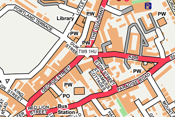 TW9 1HU map - OS OpenMap – Local (Ordnance Survey)
