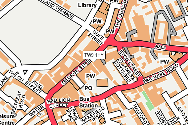 TW9 1HY map - OS OpenMap – Local (Ordnance Survey)