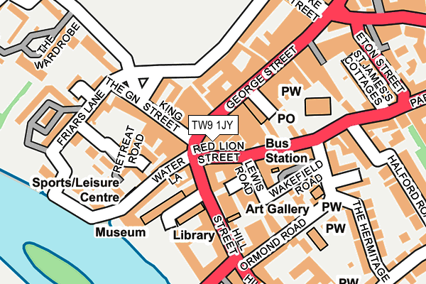 TW9 1JY map - OS OpenMap – Local (Ordnance Survey)