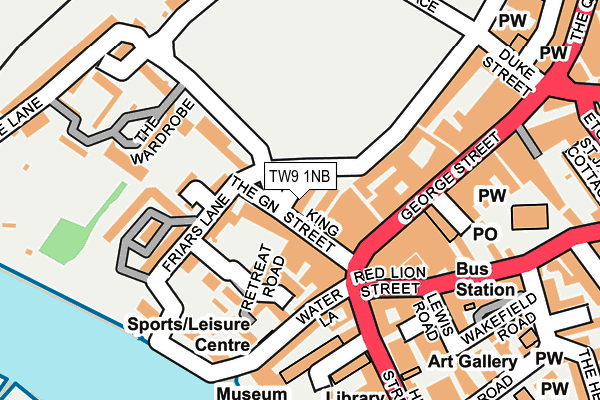 TW9 1NB map - OS OpenMap – Local (Ordnance Survey)