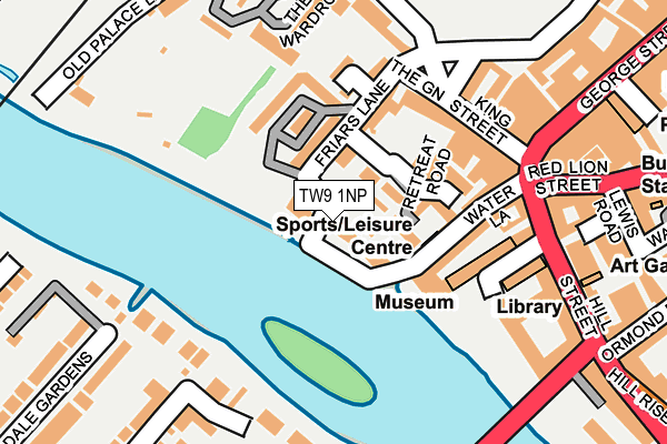 TW9 1NP map - OS OpenMap – Local (Ordnance Survey)
