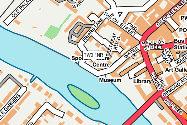TW9 1NR map - OS OpenMap – Local (Ordnance Survey)