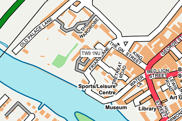 TW9 1NU map - OS OpenMap – Local (Ordnance Survey)