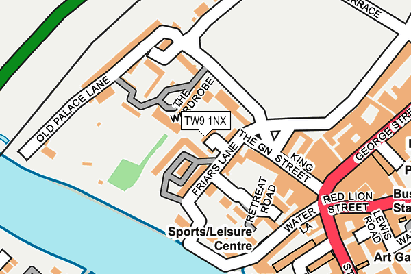 TW9 1NX map - OS OpenMap – Local (Ordnance Survey)