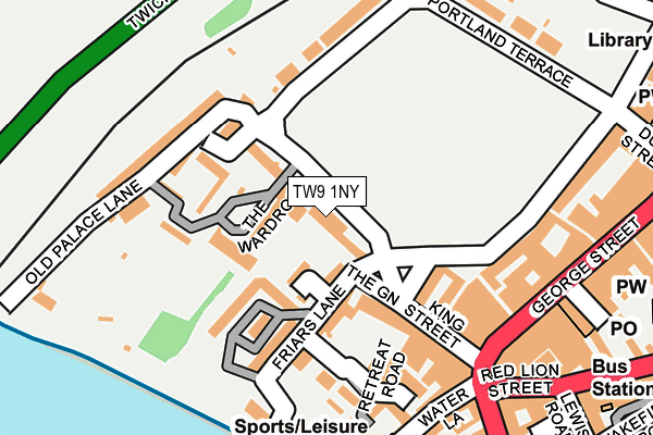 TW9 1NY map - OS OpenMap – Local (Ordnance Survey)