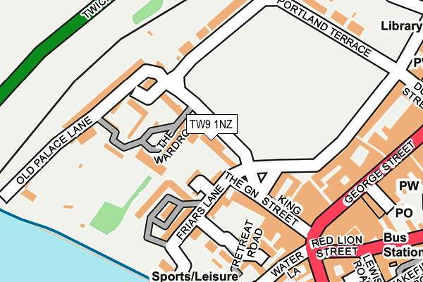 TW9 1NZ map - OS OpenMap – Local (Ordnance Survey)