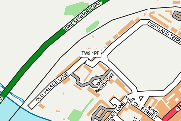 TW9 1PF map - OS OpenMap – Local (Ordnance Survey)