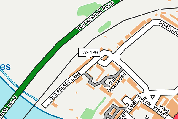 TW9 1PG map - OS OpenMap – Local (Ordnance Survey)