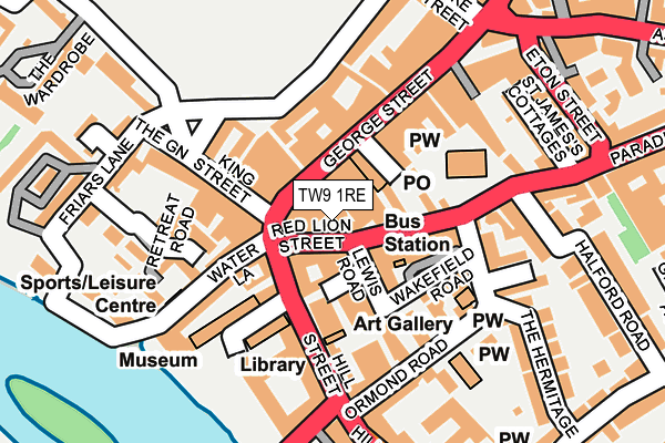 TW9 1RE map - OS OpenMap – Local (Ordnance Survey)