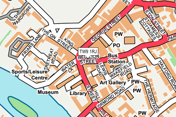 TW9 1RJ map - OS OpenMap – Local (Ordnance Survey)