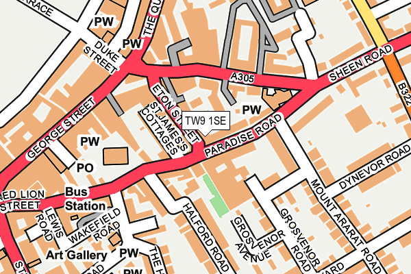 TW9 1SE map - OS OpenMap – Local (Ordnance Survey)