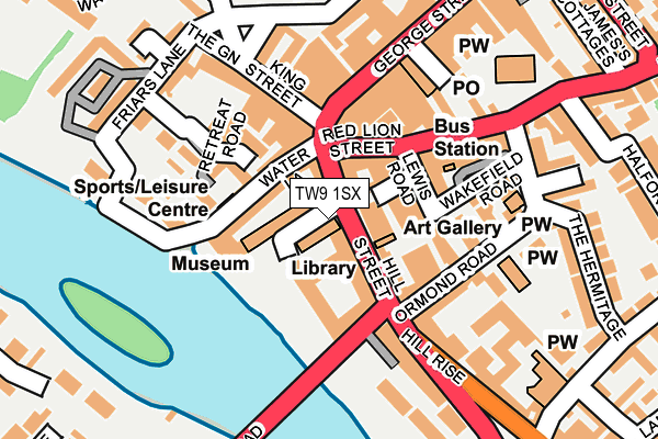 TW9 1SX map - OS OpenMap – Local (Ordnance Survey)
