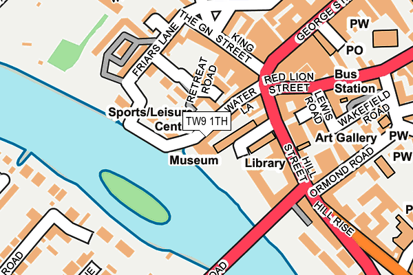 TW9 1TH map - OS OpenMap – Local (Ordnance Survey)