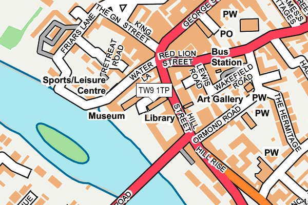 TW9 1TP map - OS OpenMap – Local (Ordnance Survey)