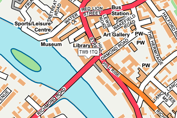 TW9 1TQ map - OS OpenMap – Local (Ordnance Survey)