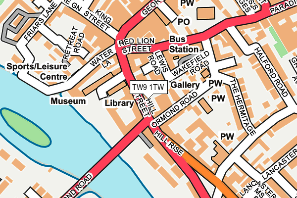 TW9 1TW map - OS OpenMap – Local (Ordnance Survey)