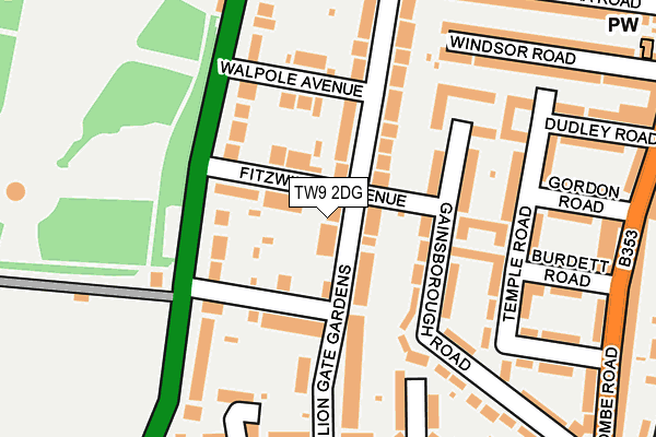 TW9 2DG map - OS OpenMap – Local (Ordnance Survey)