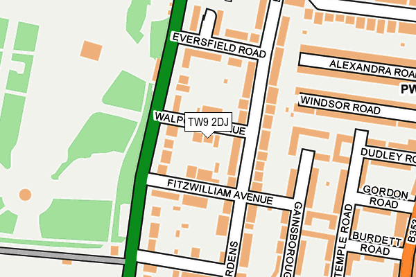 TW9 2DJ map - OS OpenMap – Local (Ordnance Survey)