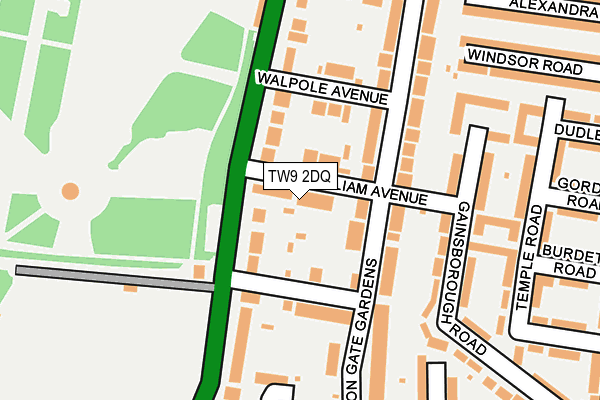 TW9 2DQ map - OS OpenMap – Local (Ordnance Survey)